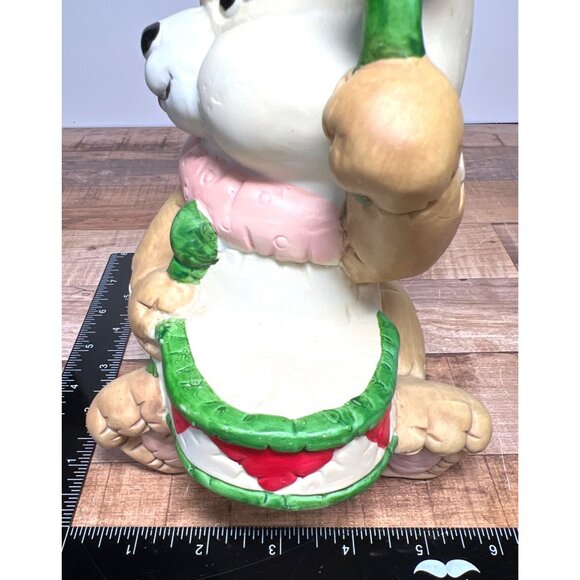 Vintage Ceramic Bear Figurine With Drum & Scarf - Picture 6 of 7